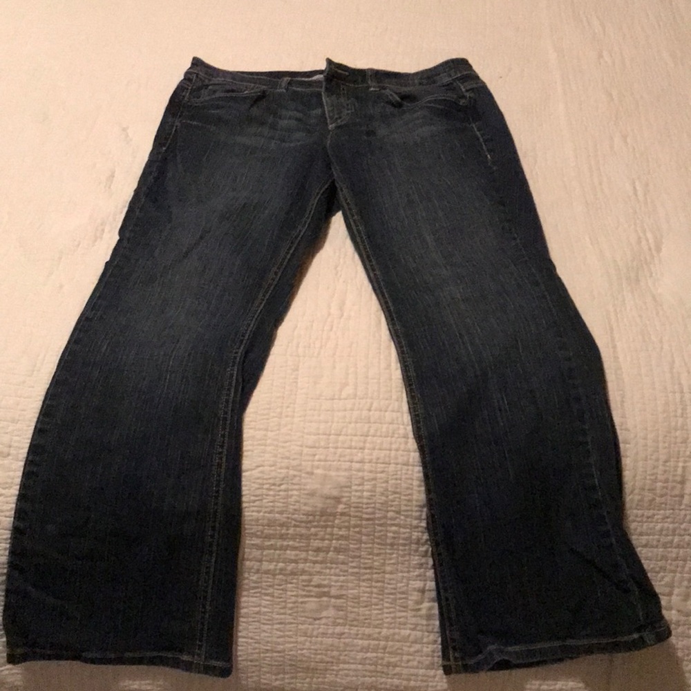 Tommy Hilfiger classic rise boot cut jeans.